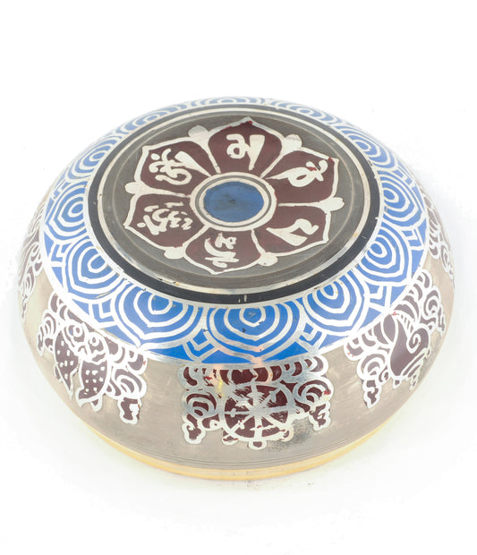 Hand Painted Meditation Buddha Singing Bowl Set (includes Cushion & Striker)