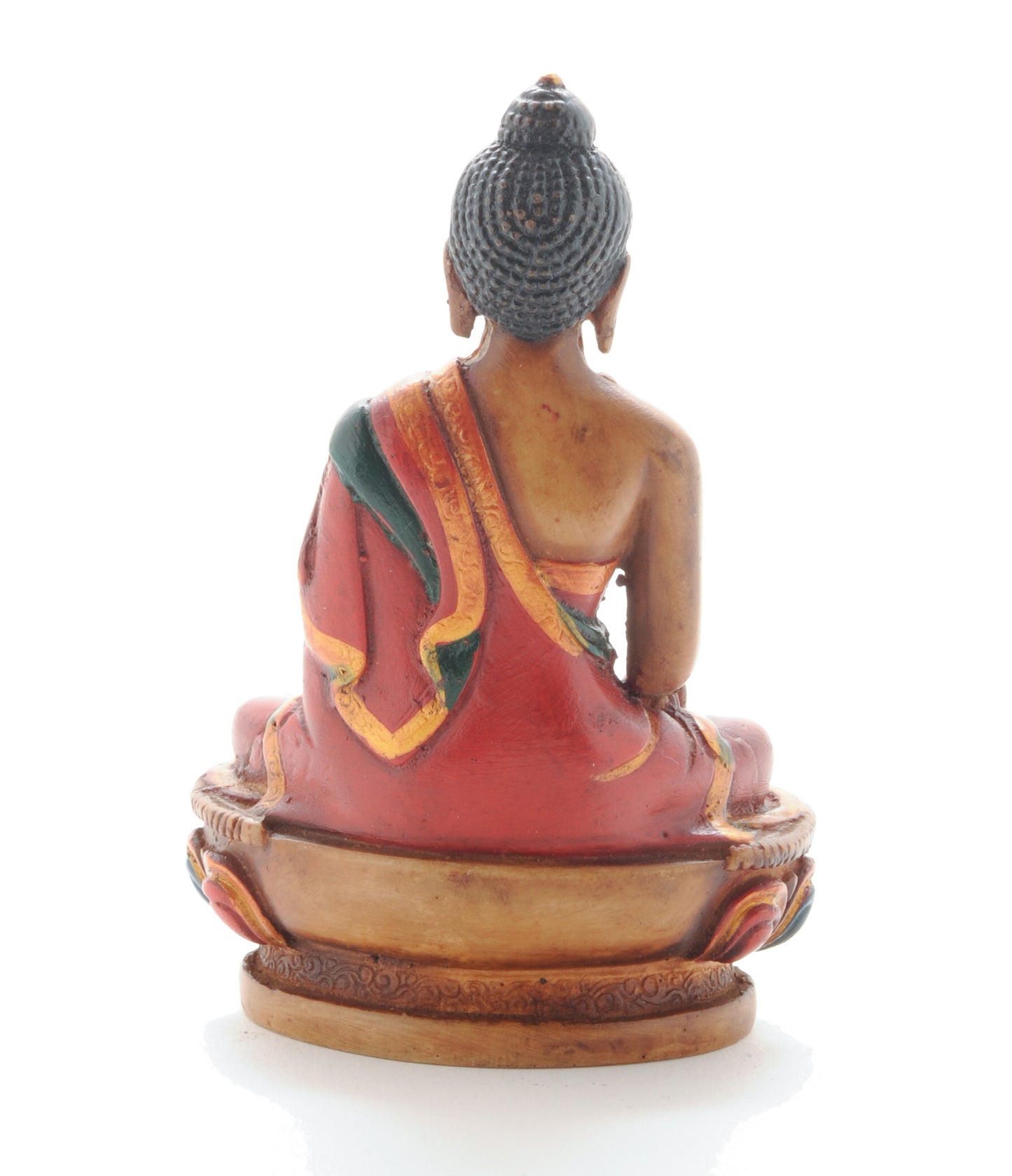 4.5" Golden Brown Resin Gautama Buddha (Shakyamuni) Statue in Bhumis Parsa Mudra