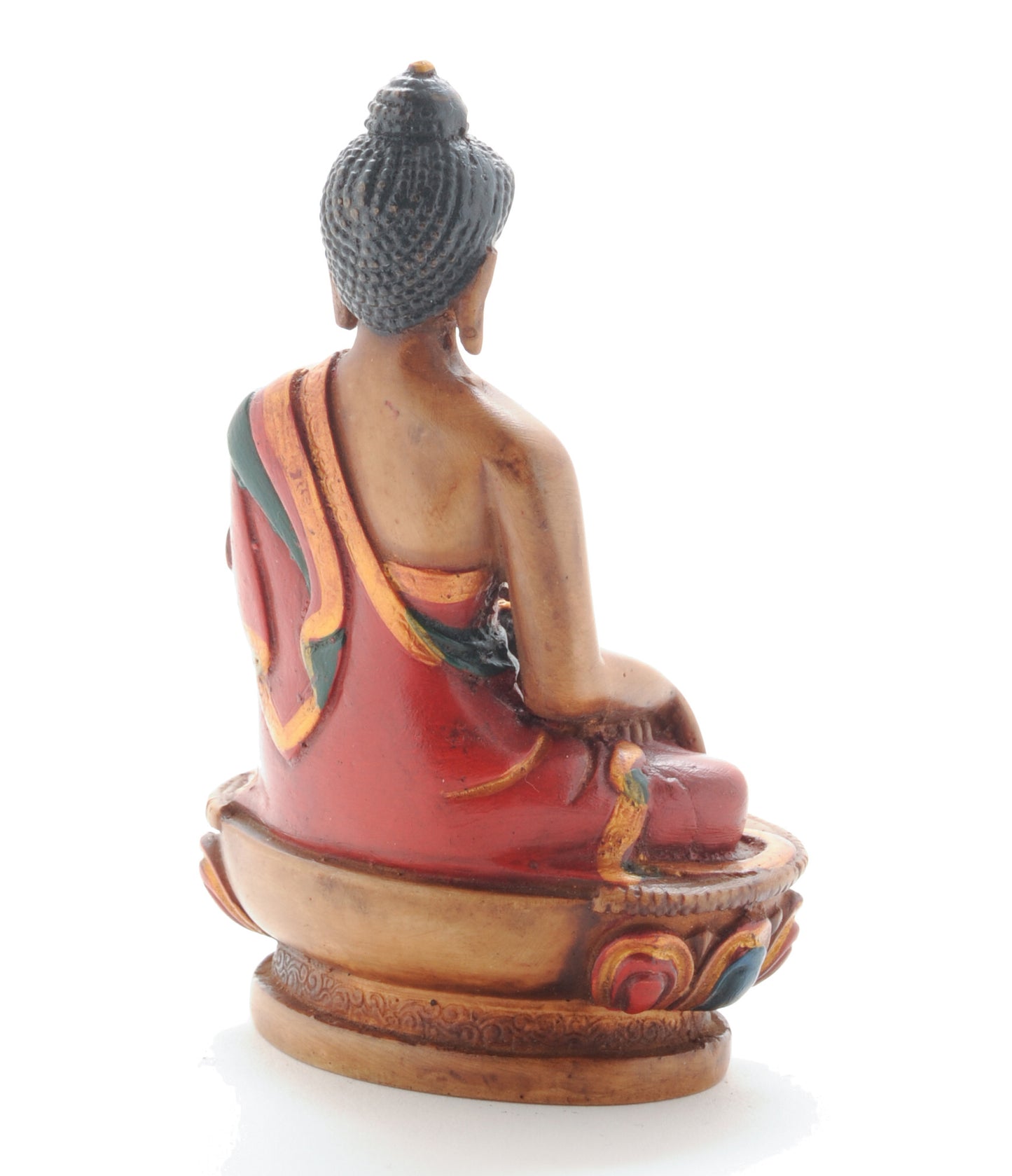 4.5" Golden Brown Resin Gautama Buddha (Shakyamuni) Statue in Bhumis Parsa Mudra