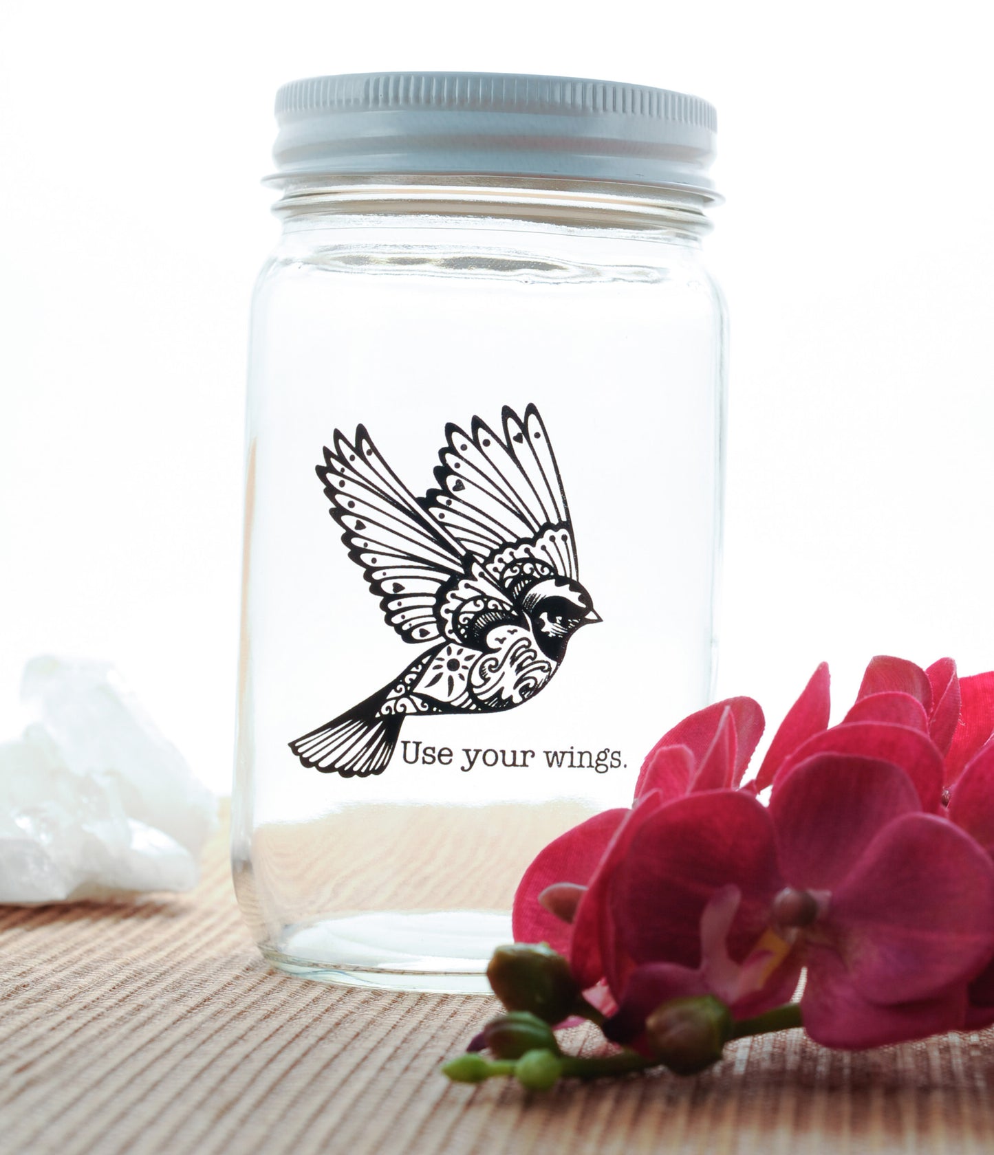 Use Your Wings Mason Jar