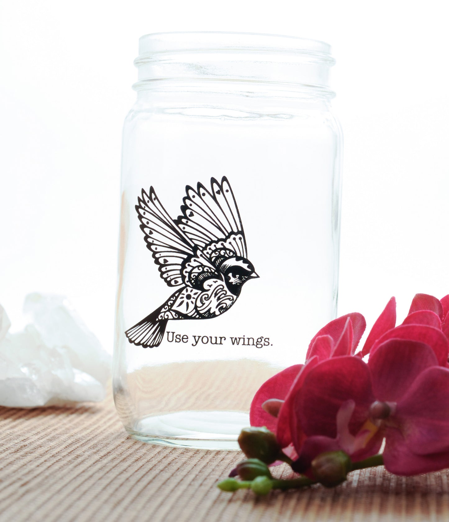 Use Your Wings Mason Jar