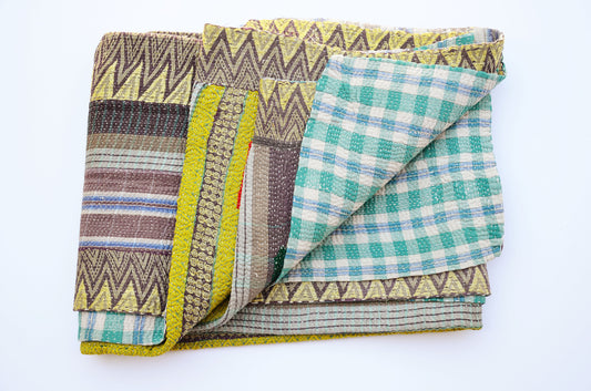 Hand Crafted Vintage Kantha Throw F