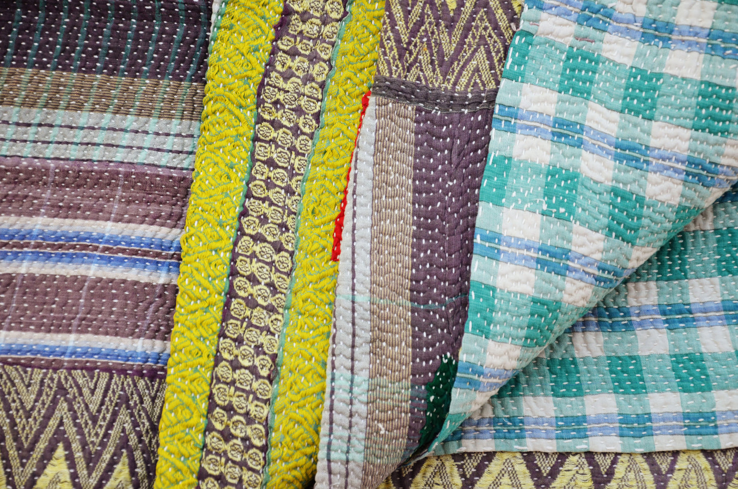 Hand Crafted Vintage Kantha Throw F