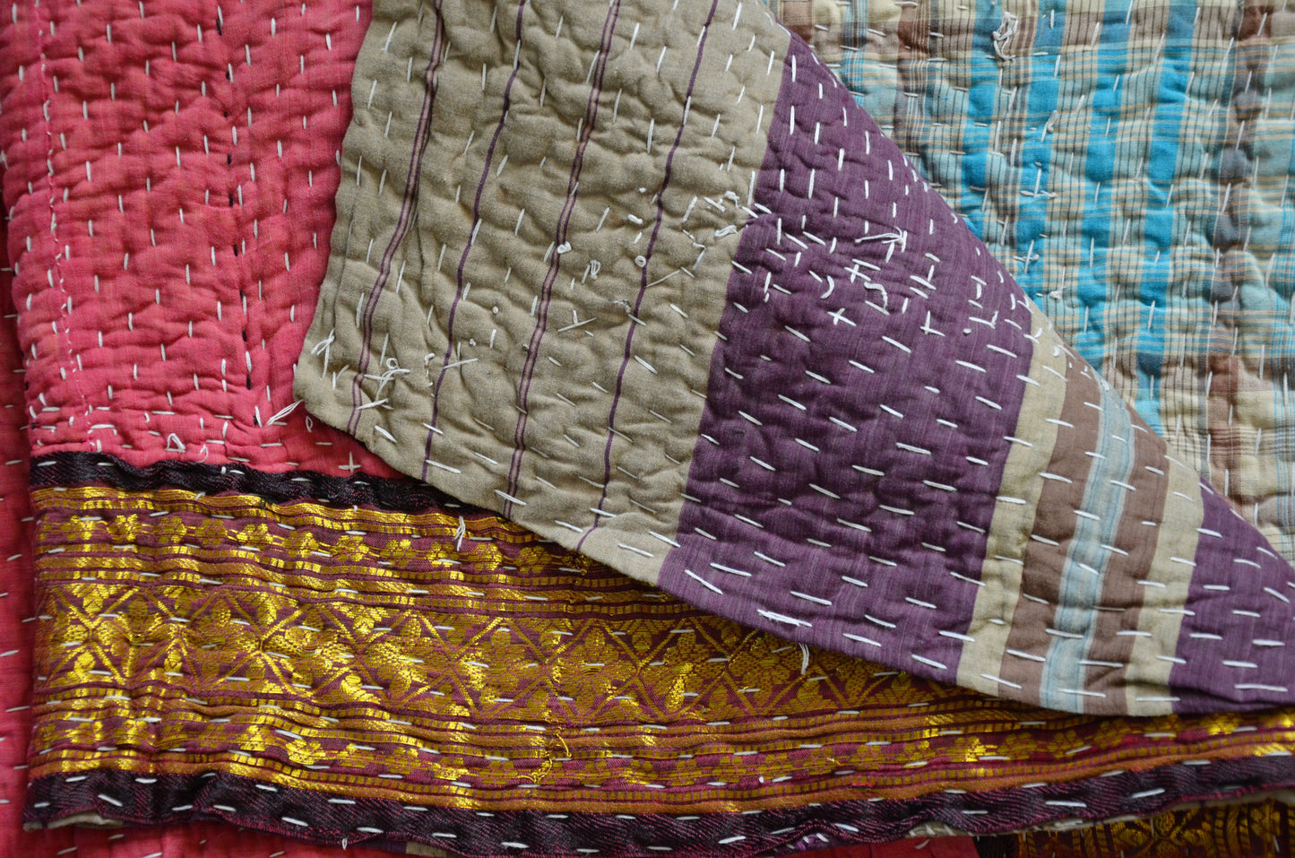 Hand Crafted Vintage Kantha Throw A