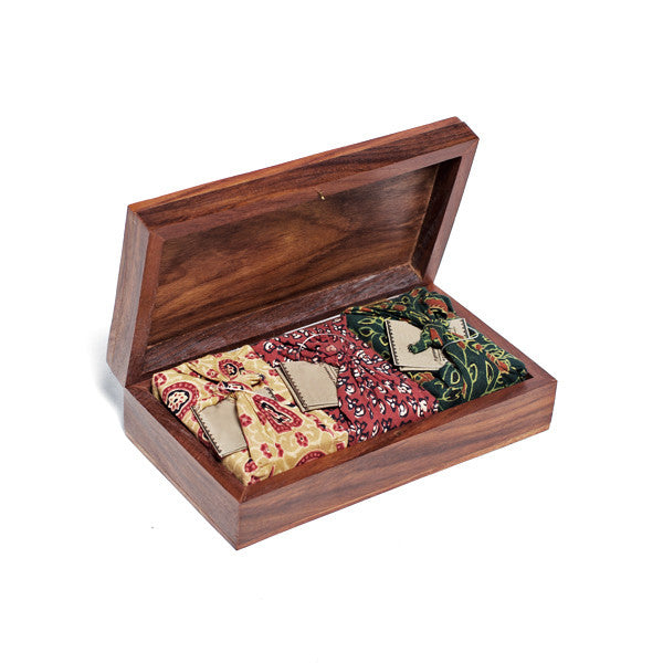 Three "Scents of India" Soaps In Mandala Carved Wooden Keepsake Box