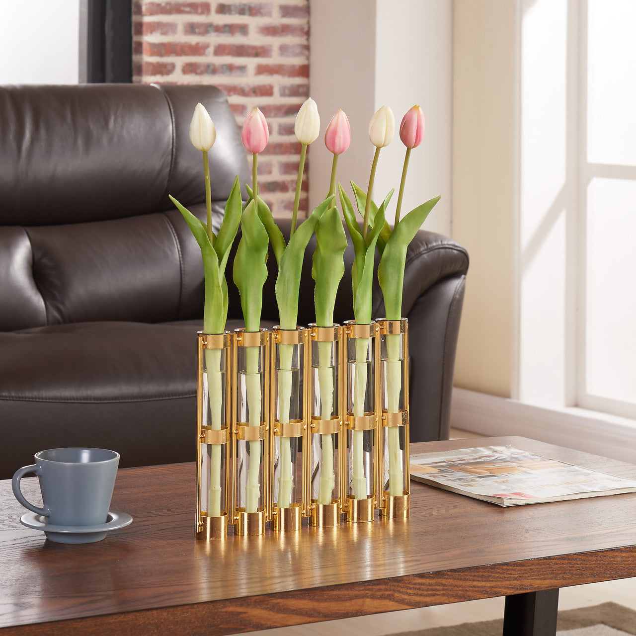 Six Tube Hinged Vase (4 color options)