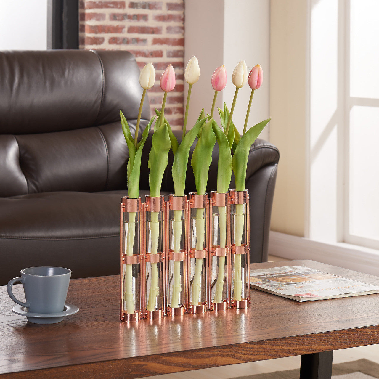Six Tube Hinged Vase (4 color options)