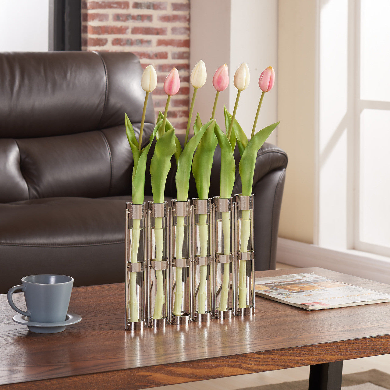 Six Tube Hinged Vase (4 color options)