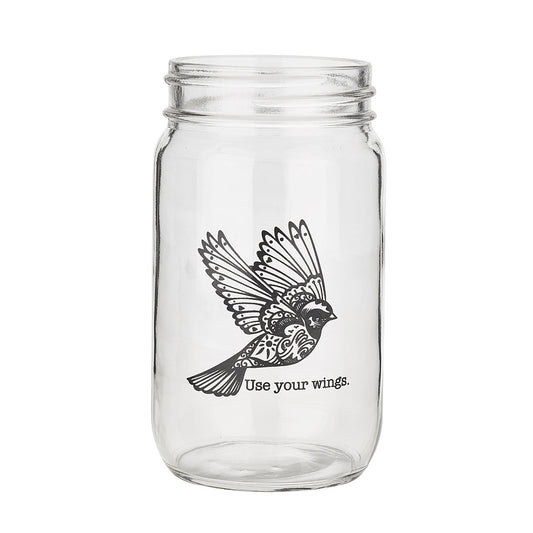 Use Your Wings Mason Jar