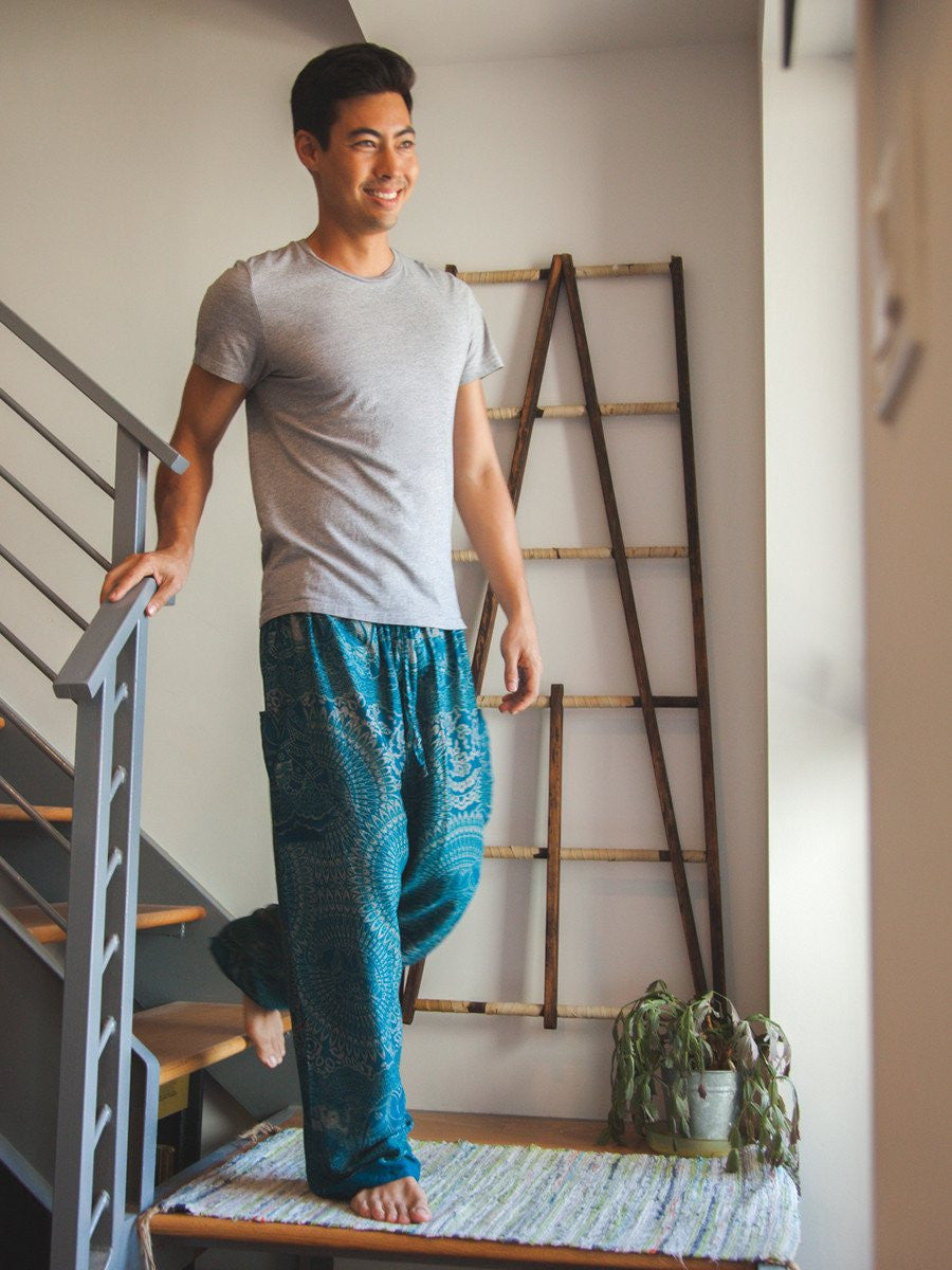 Wendi Teal Unisex Loungers by The Elephant Pants