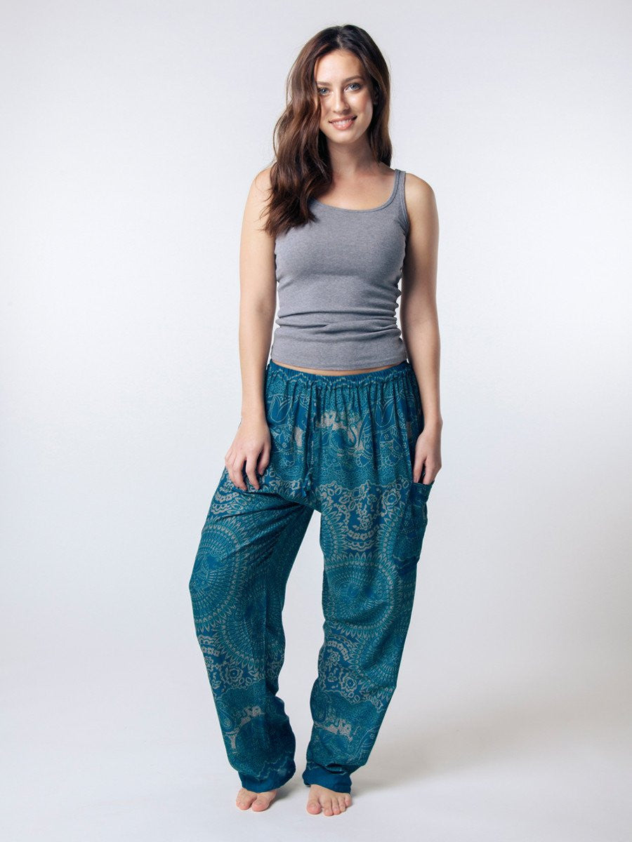 Wendi Teal Unisex Loungers by The Elephant Pants