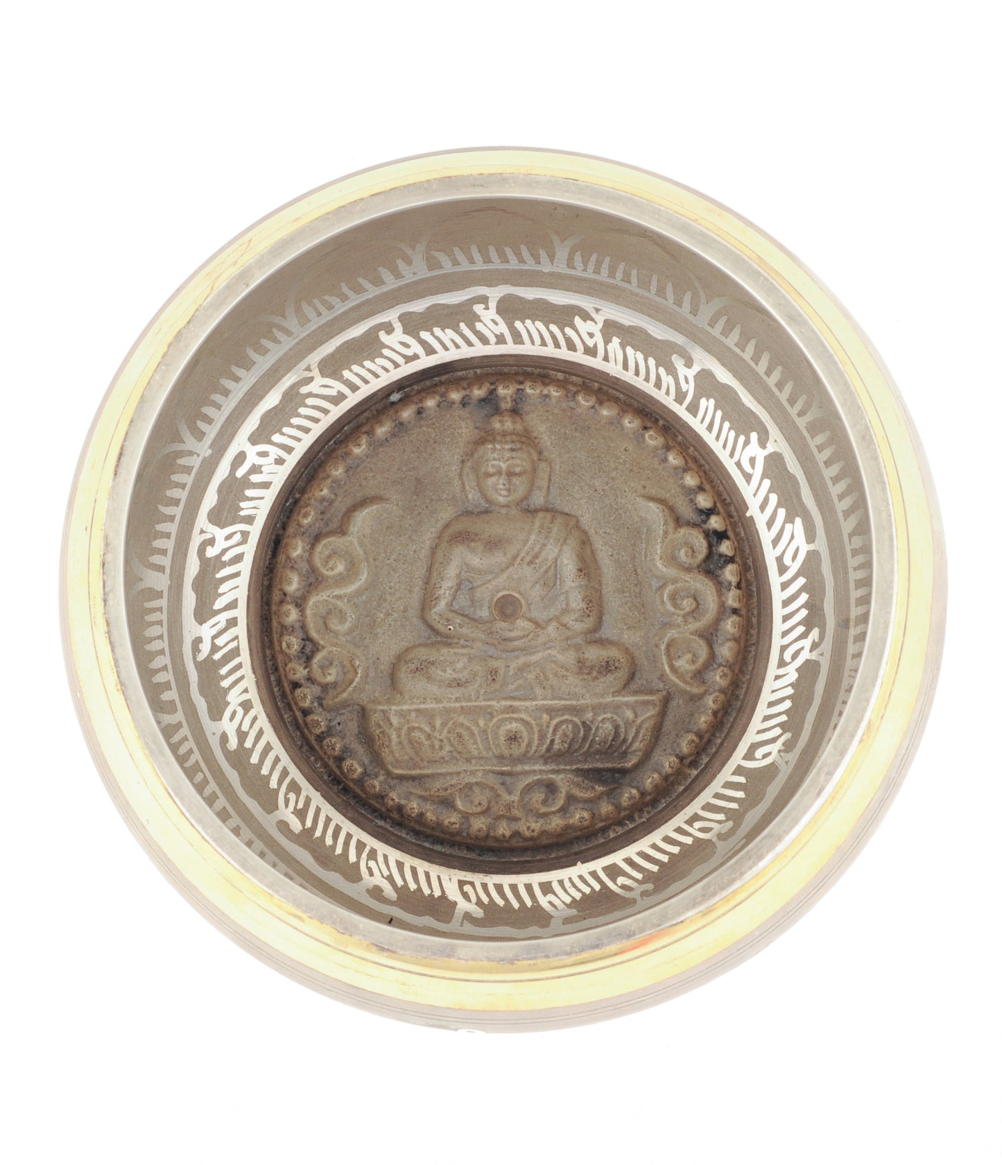 Hand Painted Meditation Buddha Singing Bowl Set (includes Cushion & Striker)