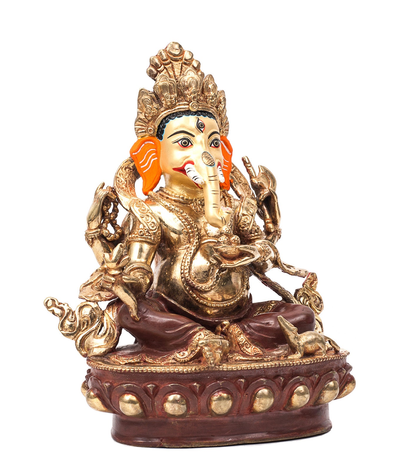 24kt Gold Plated Ganesh Statue