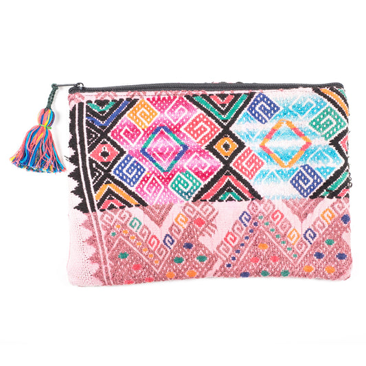 Upcycled Huipil Cosmetic Bag (Guatemala) - Style 5