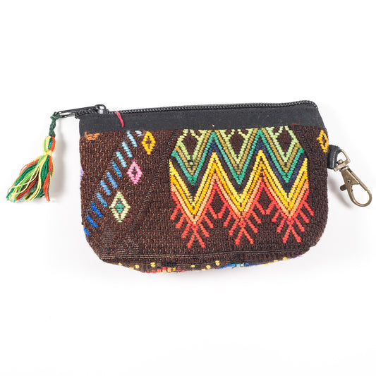 Upcycled Huipil Coin Purse (Guatemala) - Style 2