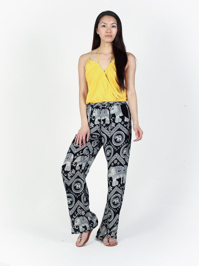 Black Diamond Boho Pants by The Elephant Pants