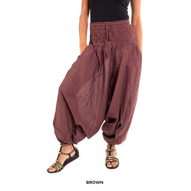 Cotton Yoga Pants - Brown