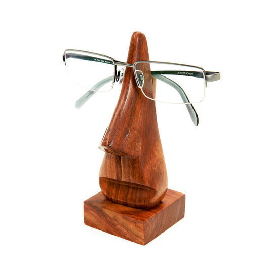 Hand Carved Rosewood Nose Eyeglass Holder