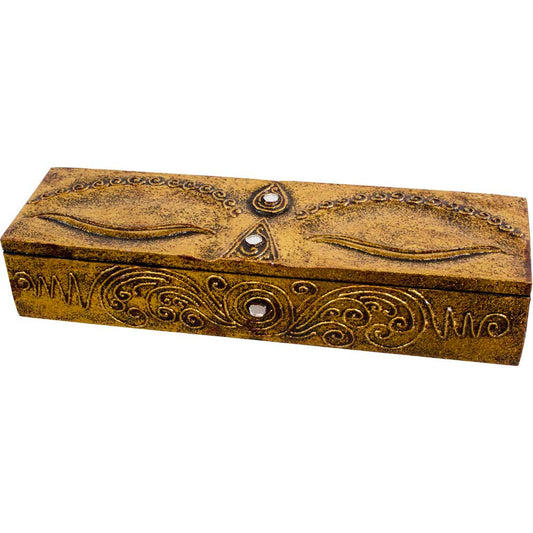 Eye of Buddha Wood Incense Storage and Keepsake Box