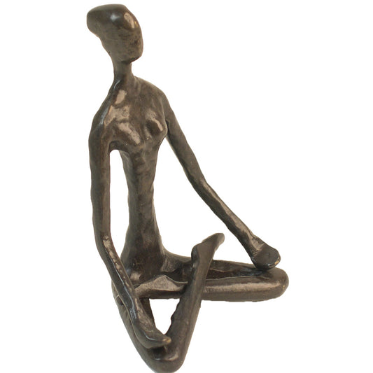 Bronze Sculpture of Female Yogi in Padmasana or Lotus Position