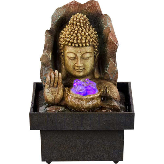 Water Fountain With Buddha Head and Hand Emerging from Water