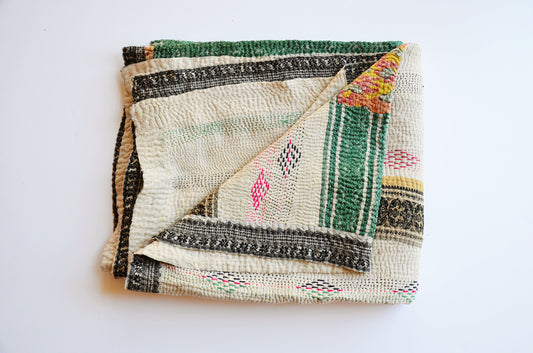 Hand Crafted Vintage Kantha Throw C