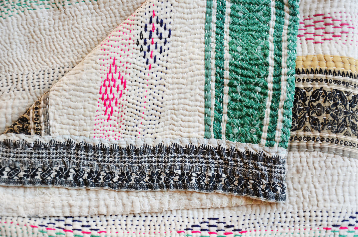 Hand Crafted Vintage Kantha Throw C