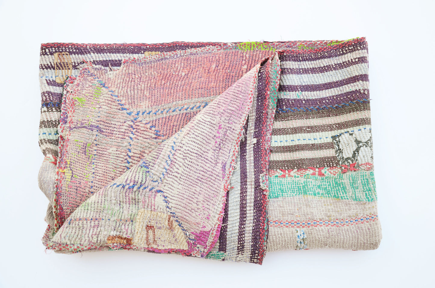 Hand Crafted Vintage Kantha Throw E