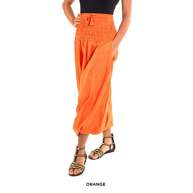 Cotton Yoga Pants - Orange