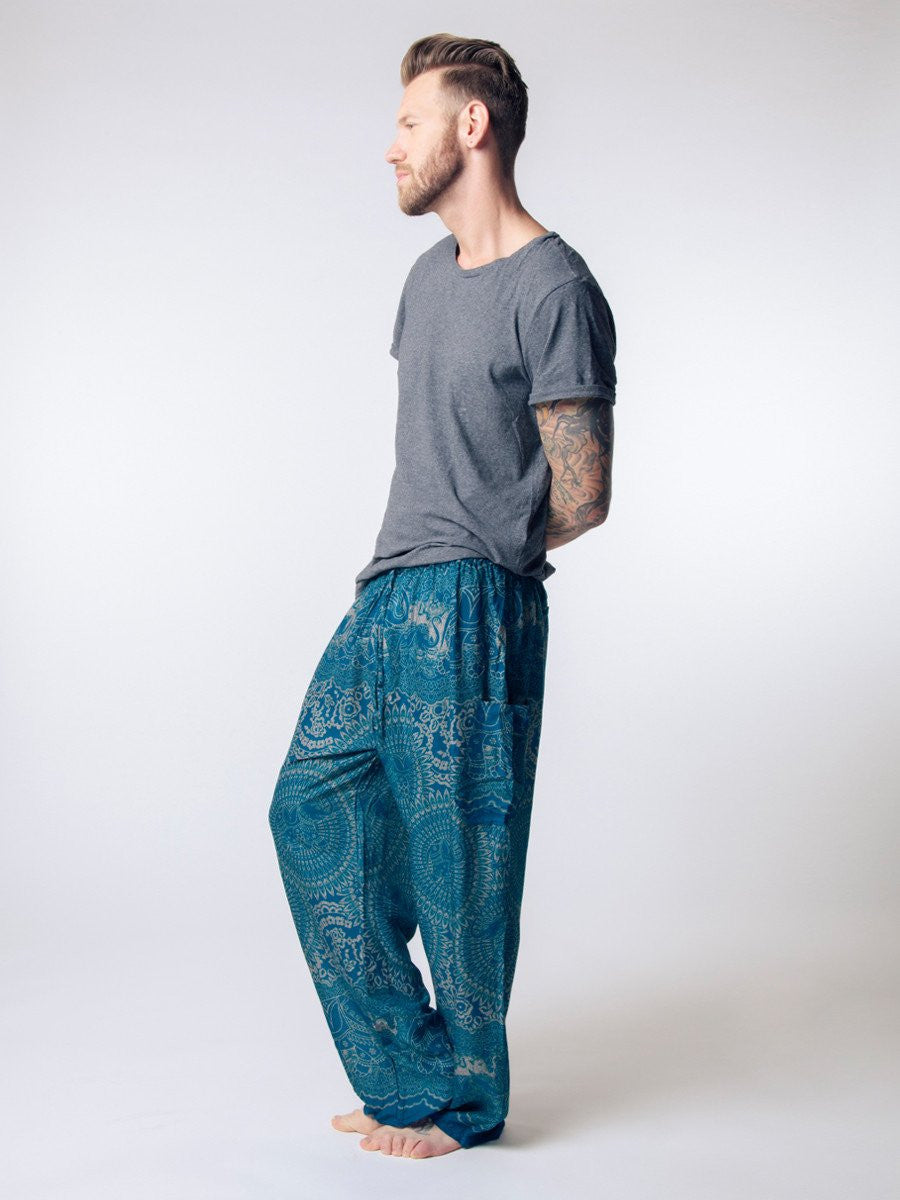 Wendi Teal Unisex Loungers by The Elephant Pants