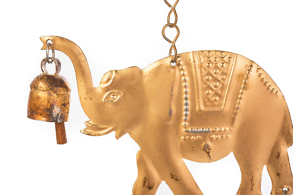 Lucky Elephant Chime With Three Desert Bells