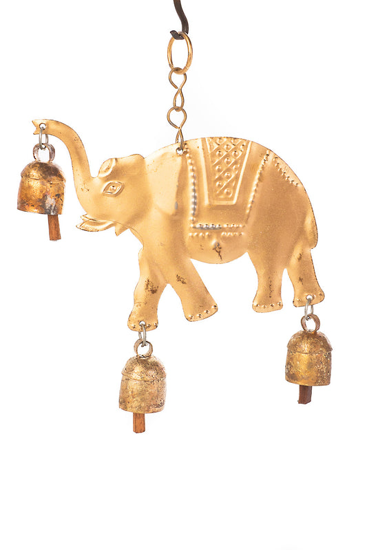 Lucky Elephant Chime With Three Desert Bells